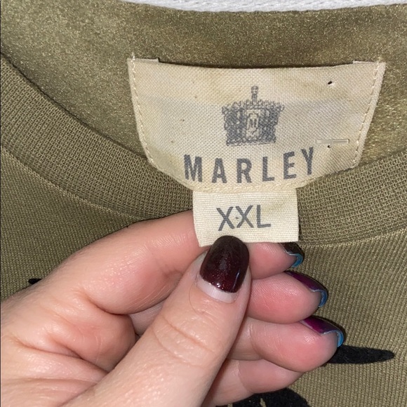 NWT Bob Marley leaf sweatshirt olive green xxl - Picture 8 of 8